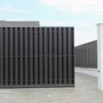 Откотные ворота из металлоштакетника