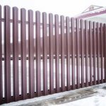 Откотные ворота из металлоштакетника