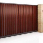 Откатные ворота с вертикальным расположением профлиста